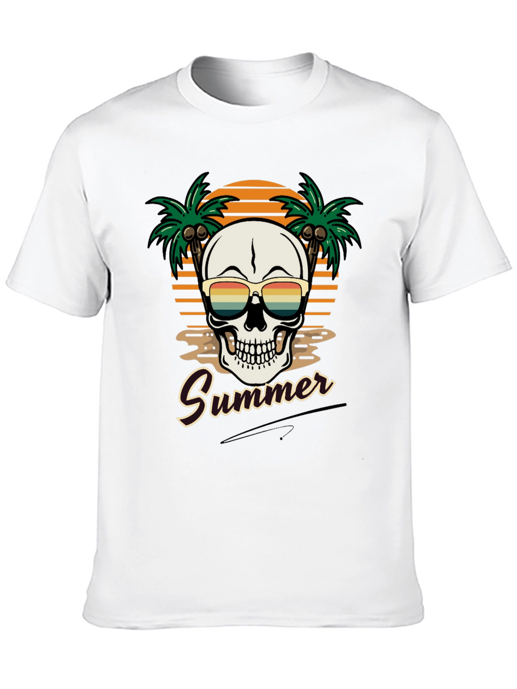 Summer Skull T-Shirt - Beach Vibes