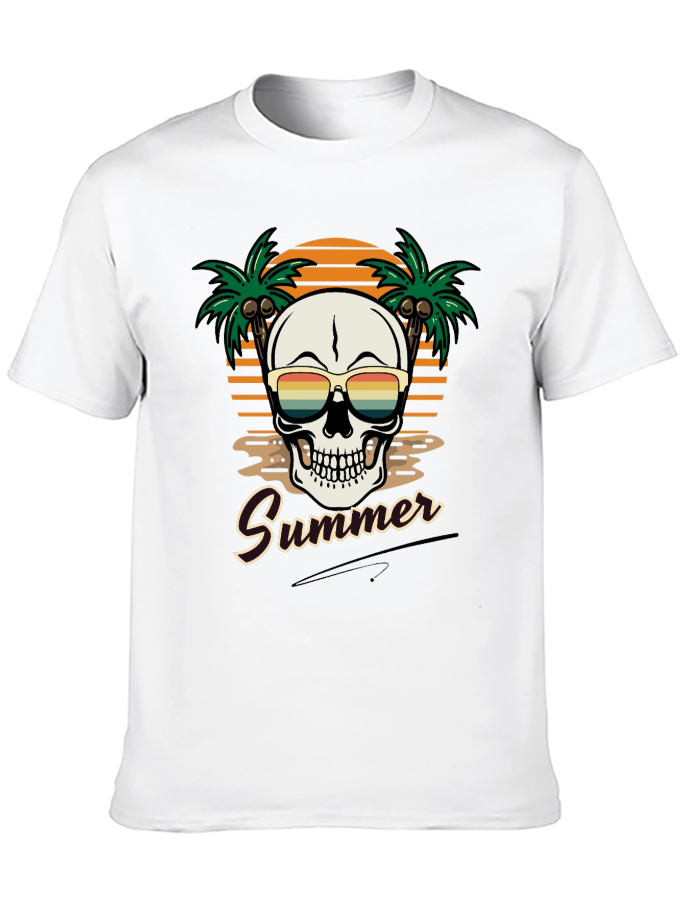 Summer Skull T-Shirt - Beach Vibes