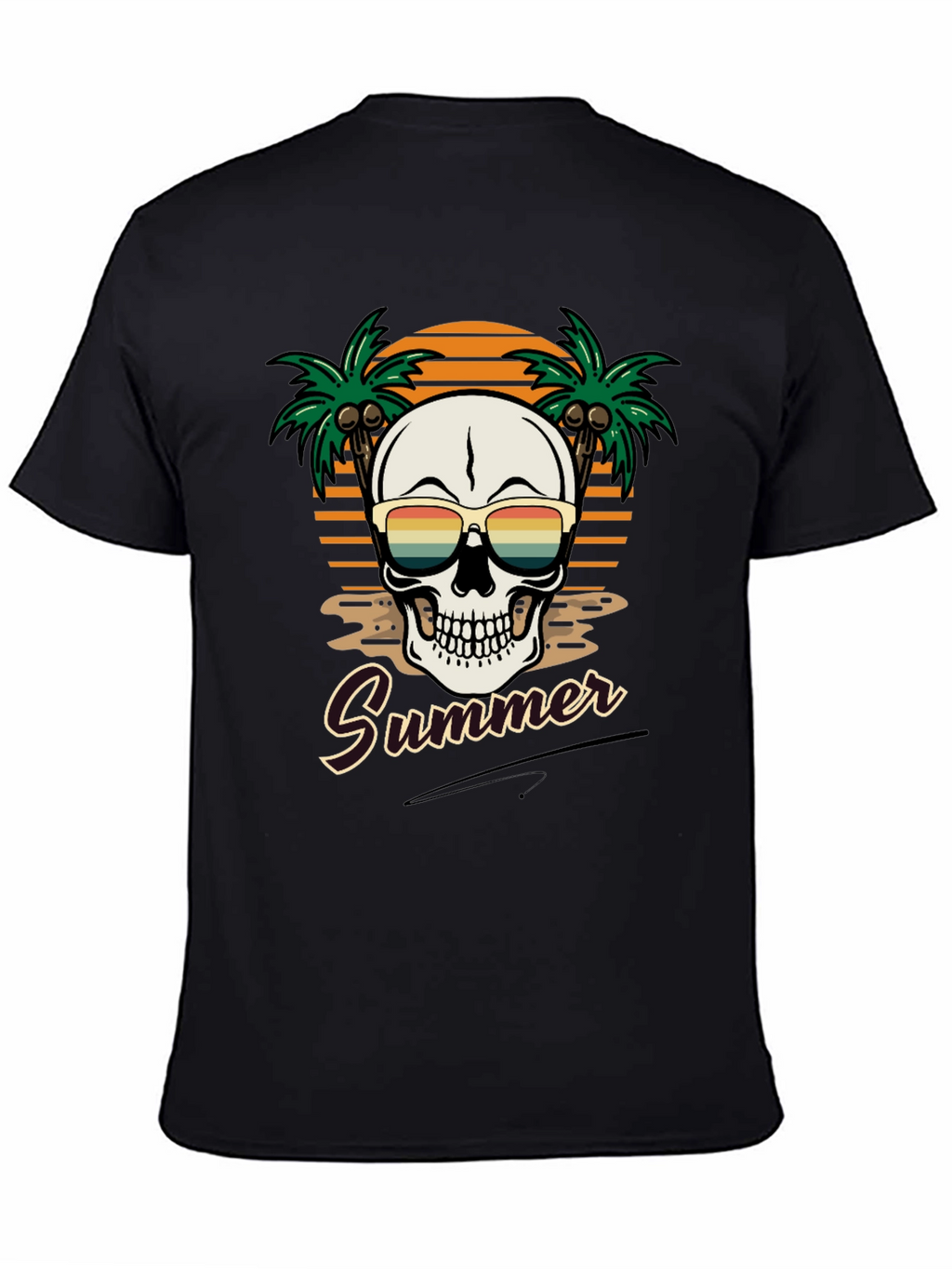 Summer Skull T-Shirt - Beach Vibes