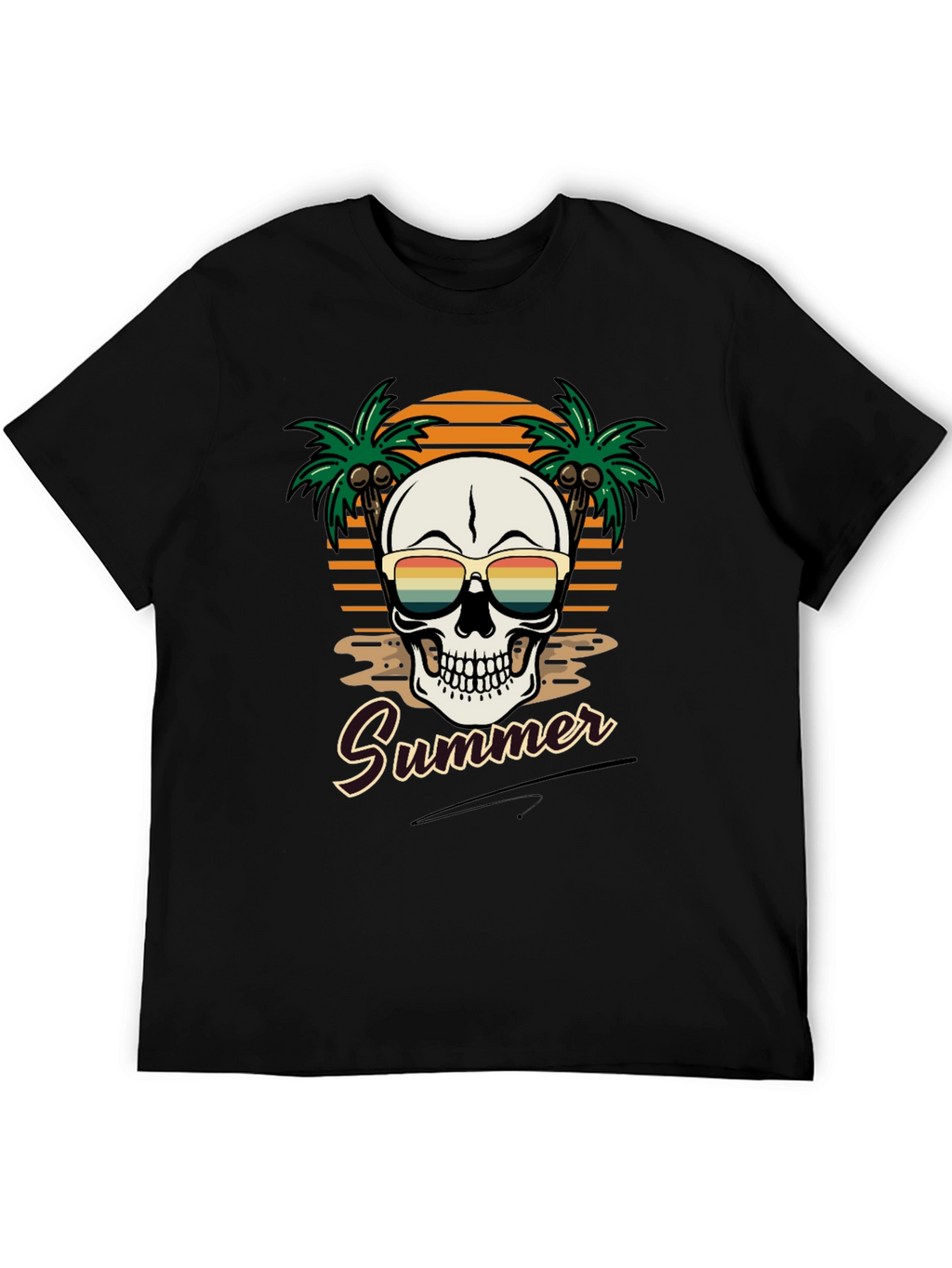 Summer Skull T-Shirt - Beach Vibes