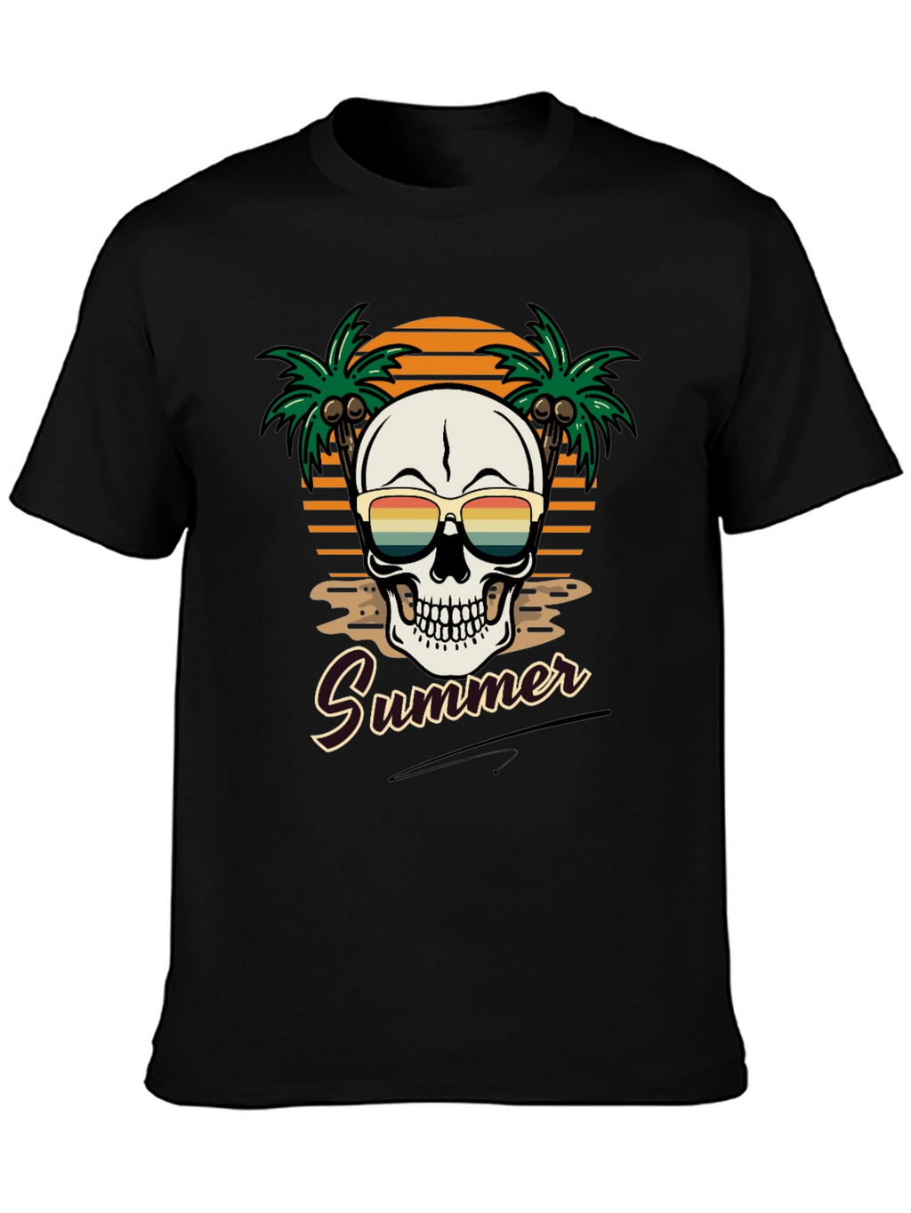 Summer Skull T-Shirt - Beach Vibes