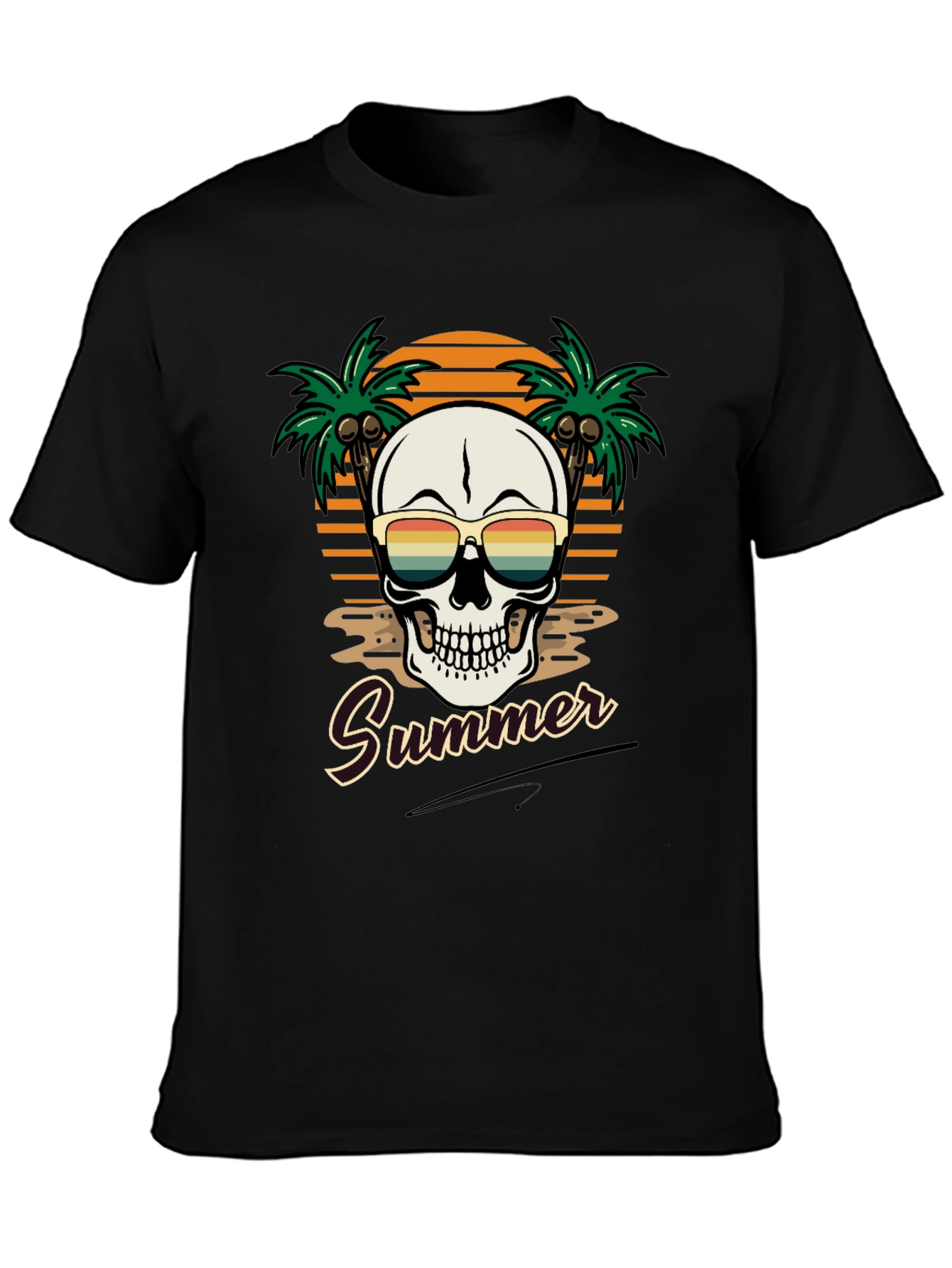 Summer Skull T-Shirt - Beach Vibes