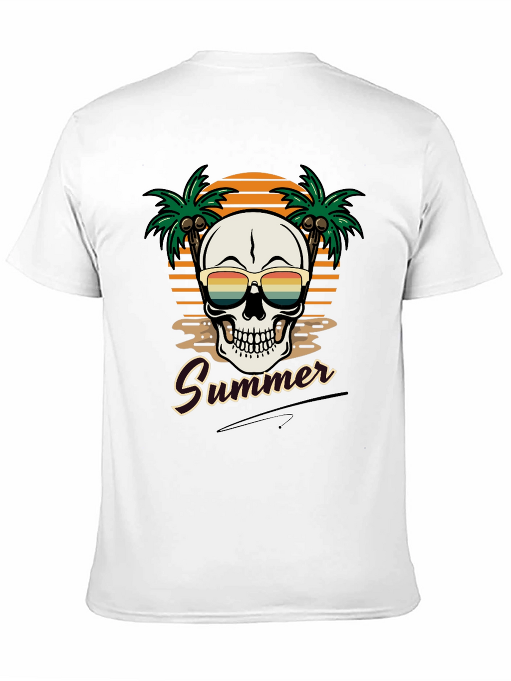 Summer Skull T-Shirt - Beach Vibes