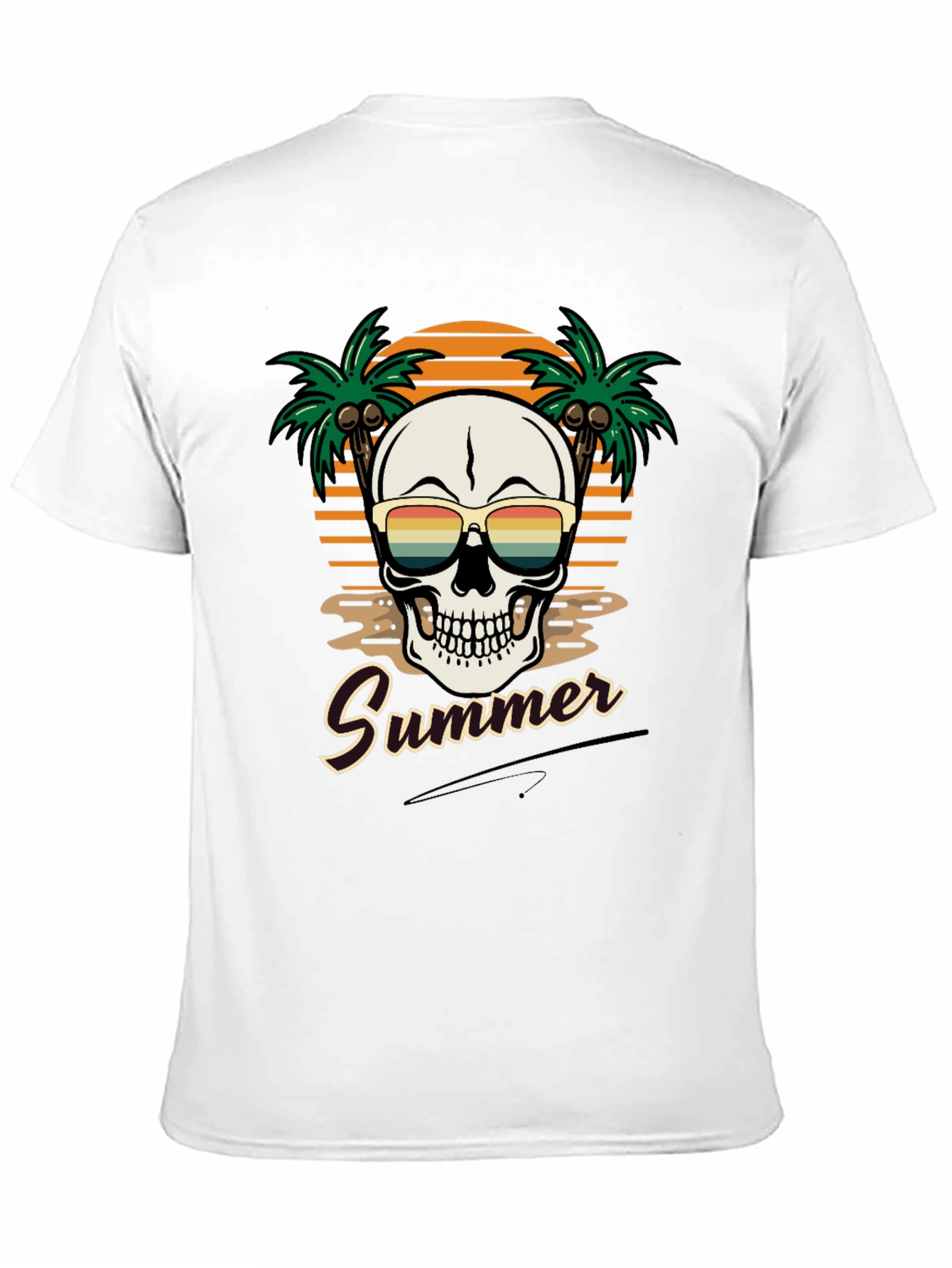 Summer Skull T-Shirt - Beach Vibes