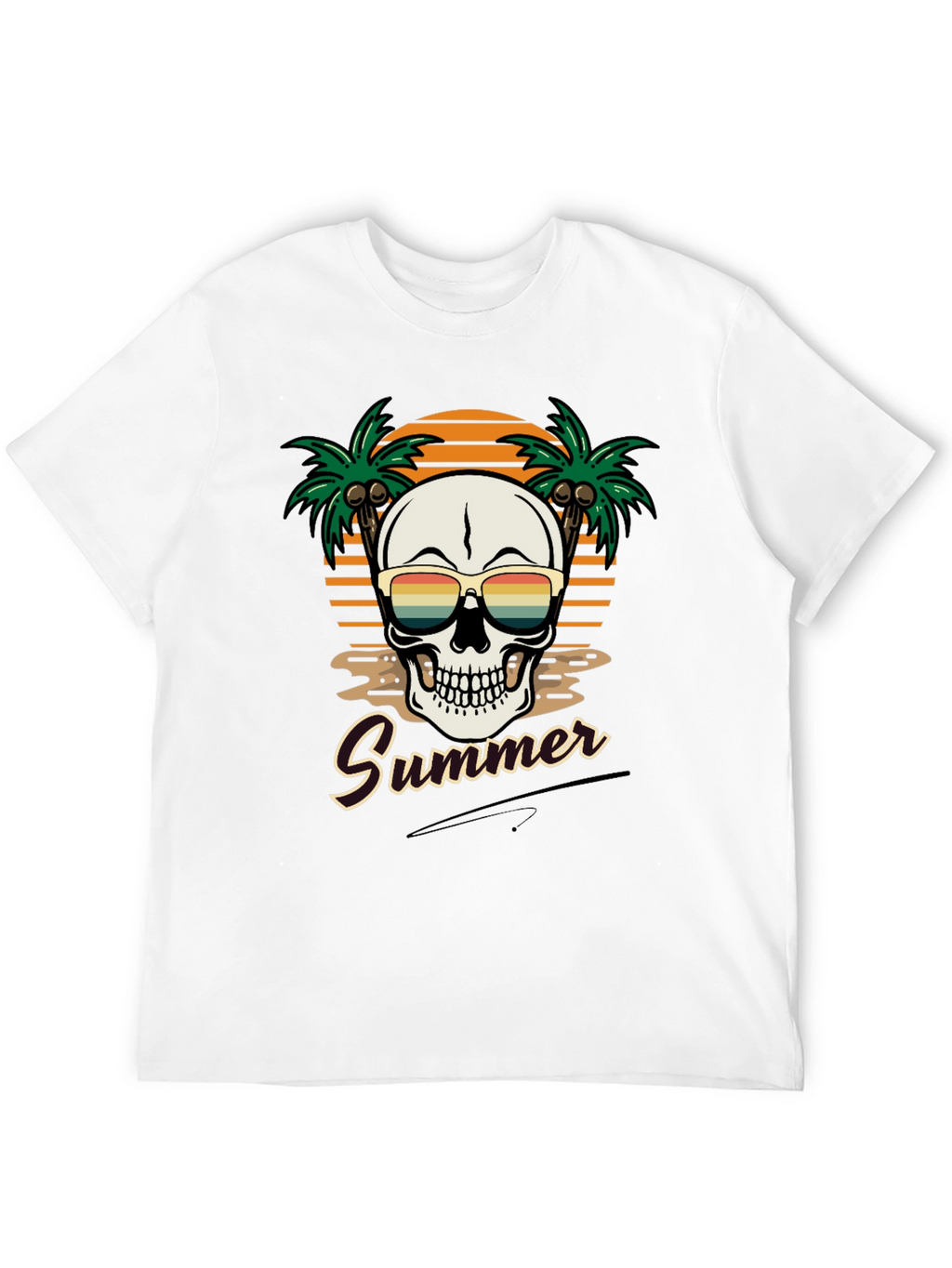Summer Skull T-Shirt - Beach Vibes