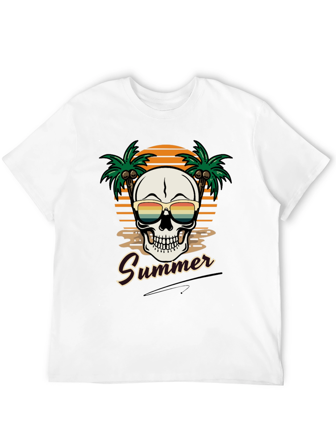 Summer Skull T-Shirt - Beach Vibes