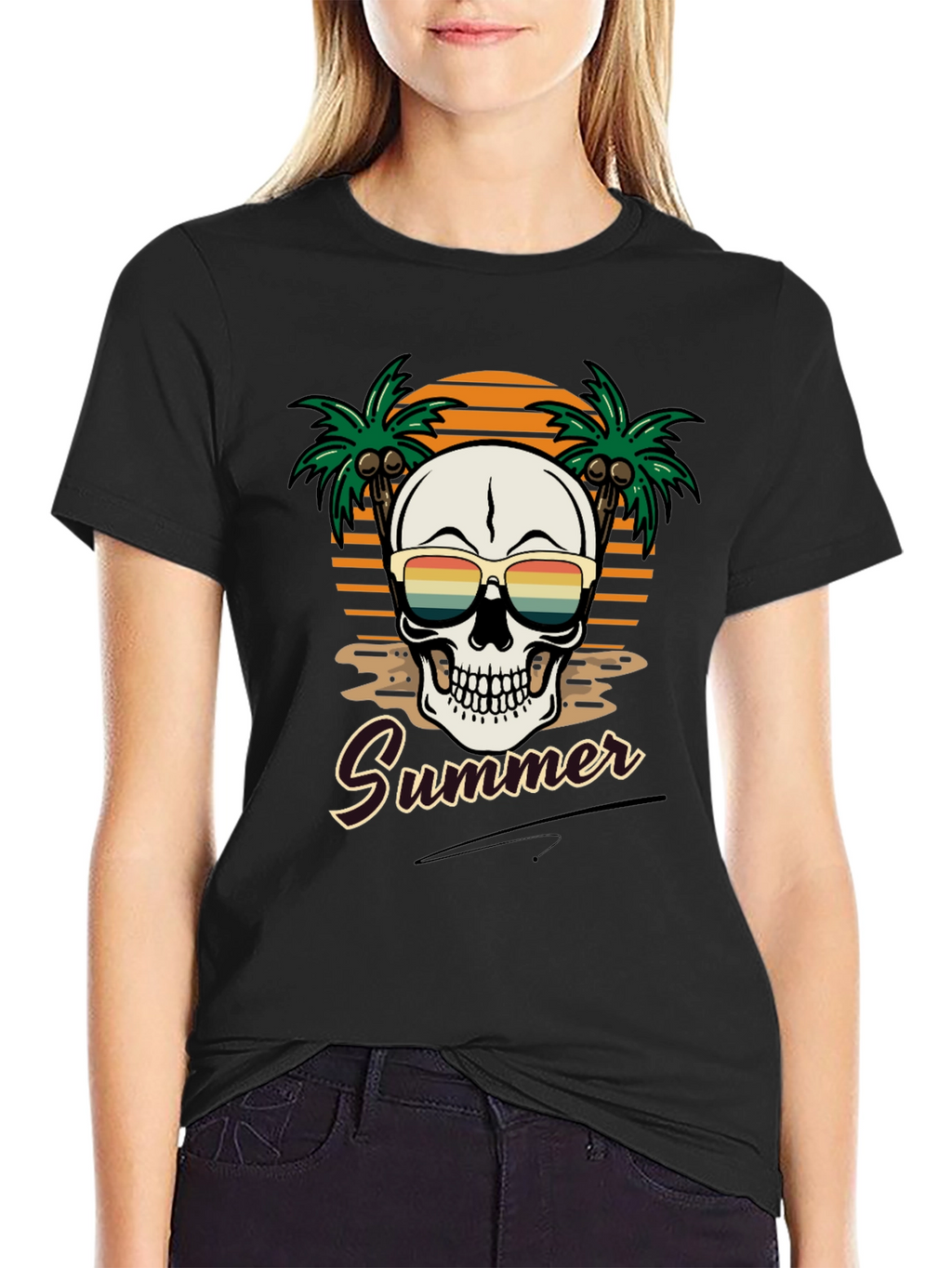 Summer Skull T-Shirt - Beach Vibes