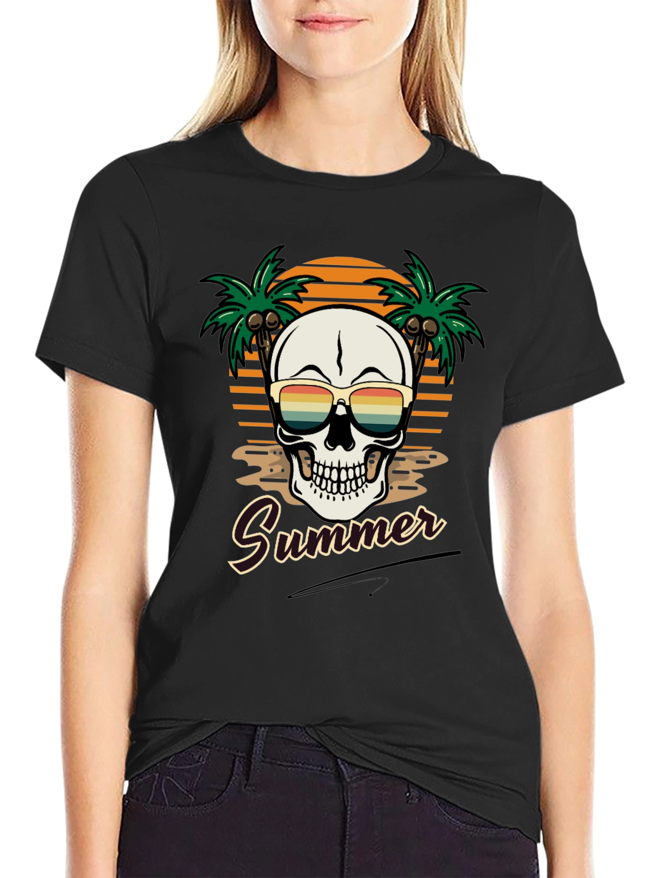 Summer Skull T-Shirt - Beach Vibes