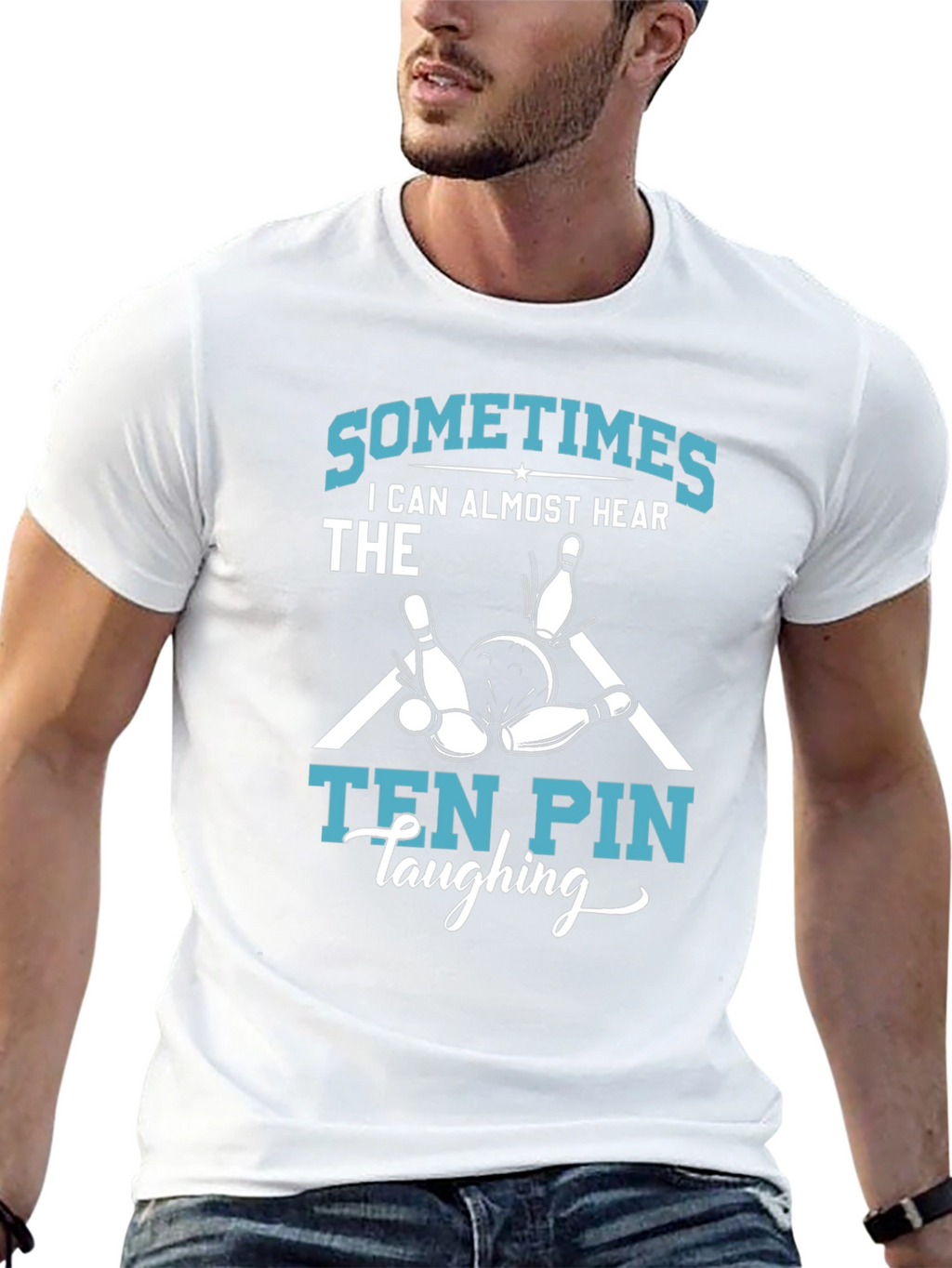 Funny Bowling T-Shirt - Ten Pin Laughing