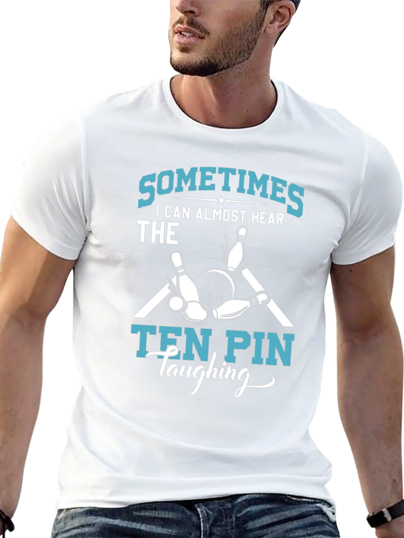 Funny Bowling T-Shirt - Ten Pin Laughing
