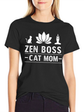 Zen Boss Cat Mom Graphic Tee