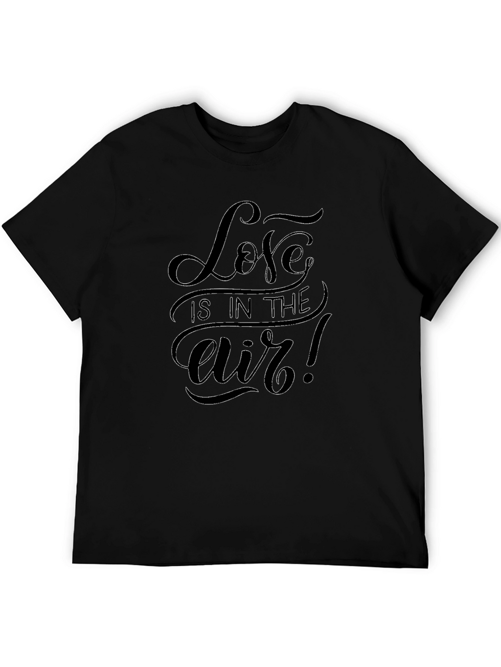 Love is in the Air Black Graphic T-Shirt