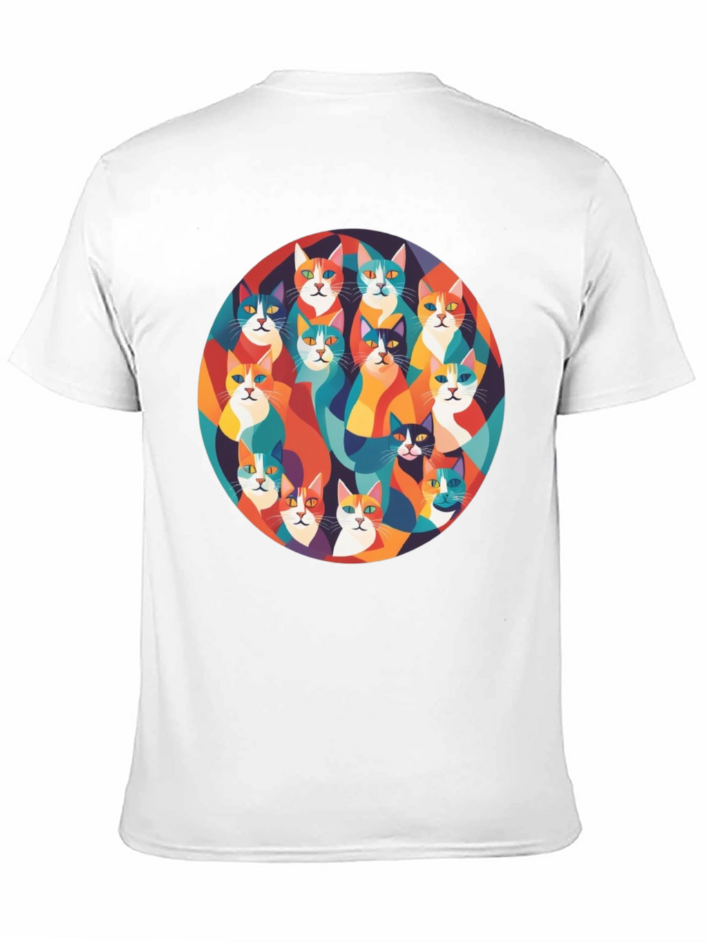 Colorful Cats Graphic T-Shirt