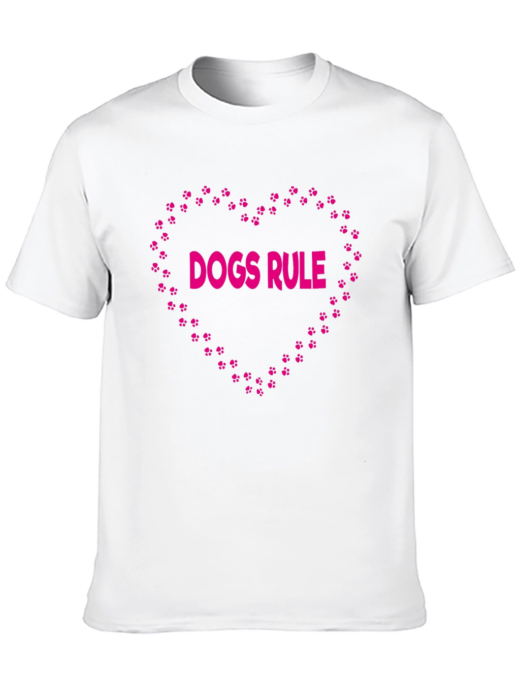 Dogs Rule Heart T-Shirt – Cute Dog Lover Graphic Tee