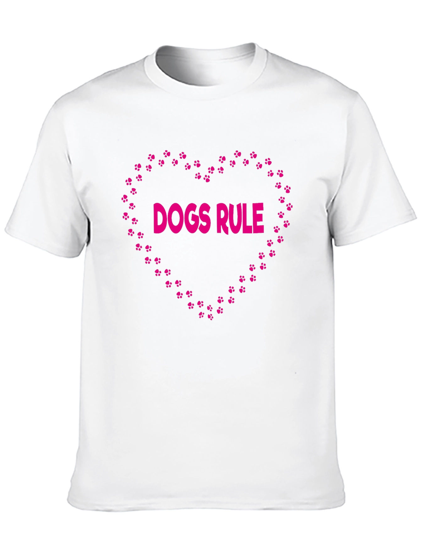 Dogs Rule Heart T-Shirt – Cute Dog Lover Graphic Tee