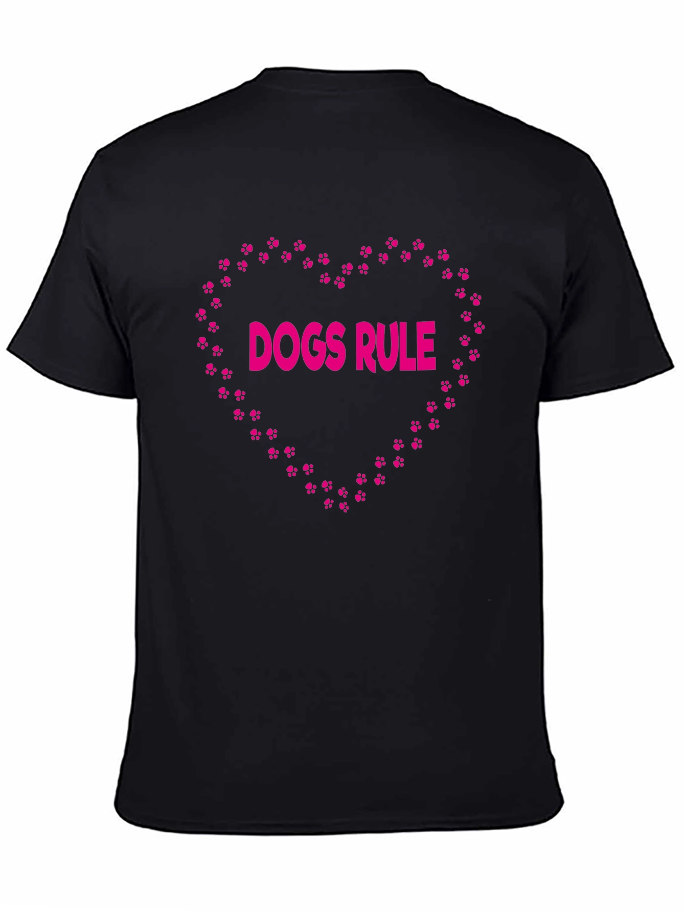 Dogs Rule Heart T-Shirt – Cute Dog Lover Graphic Tee