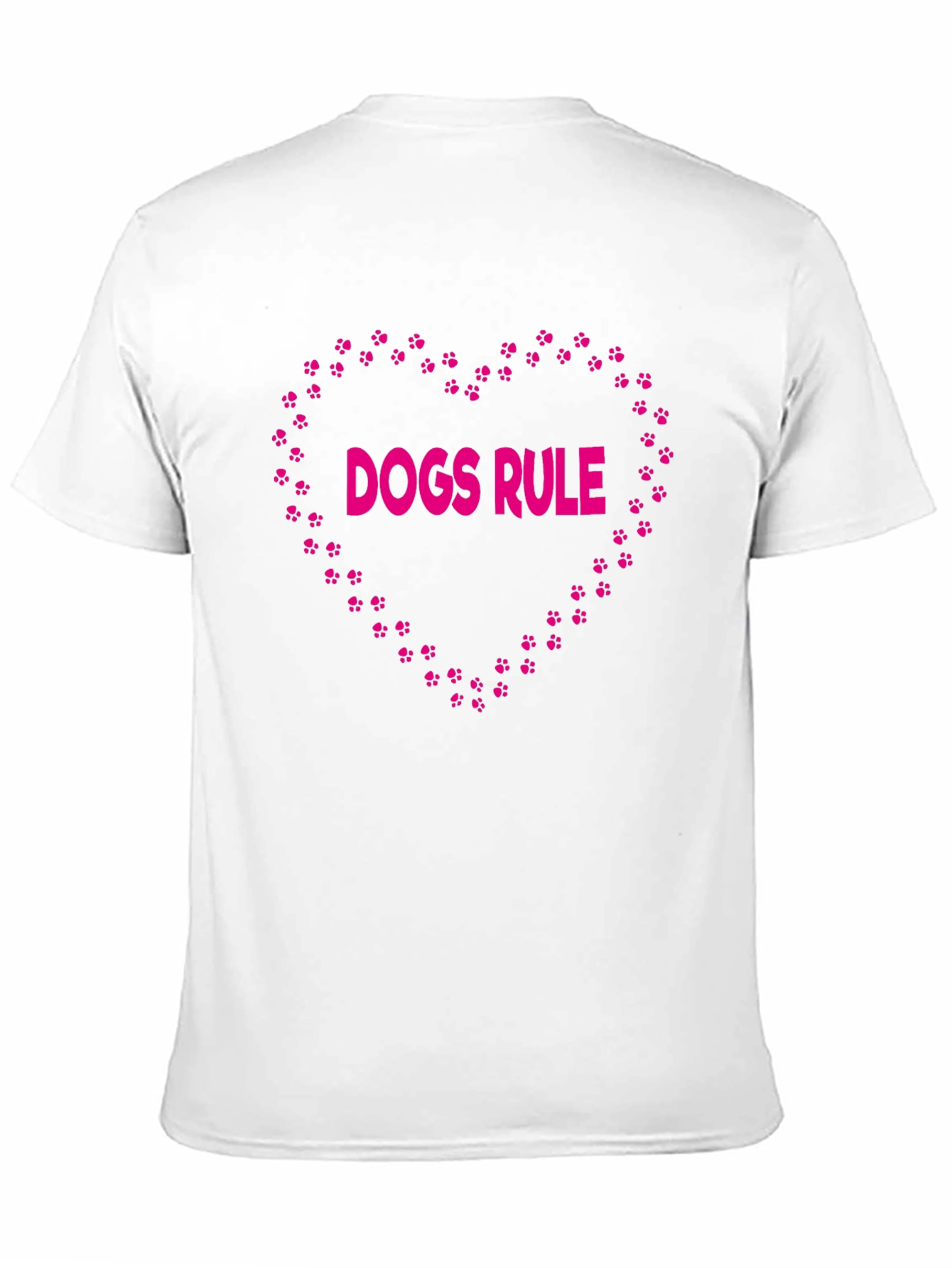 Dogs Rule Heart T-Shirt – Cute Dog Lover Graphic Tee