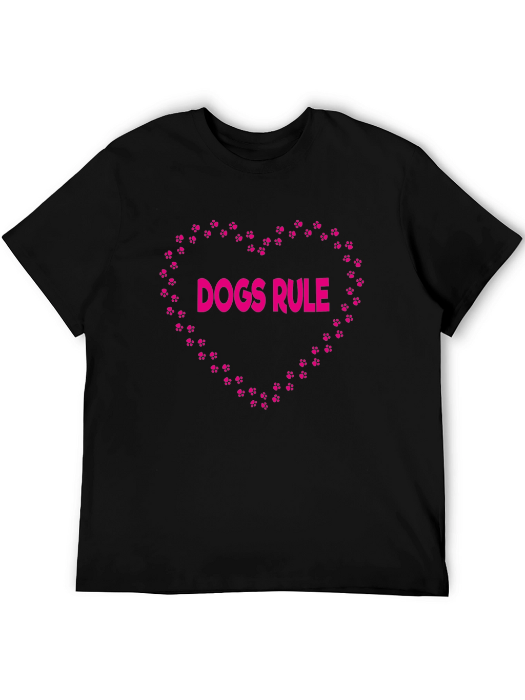 Dogs Rule Heart T-Shirt – Cute Dog Lover Graphic Tee