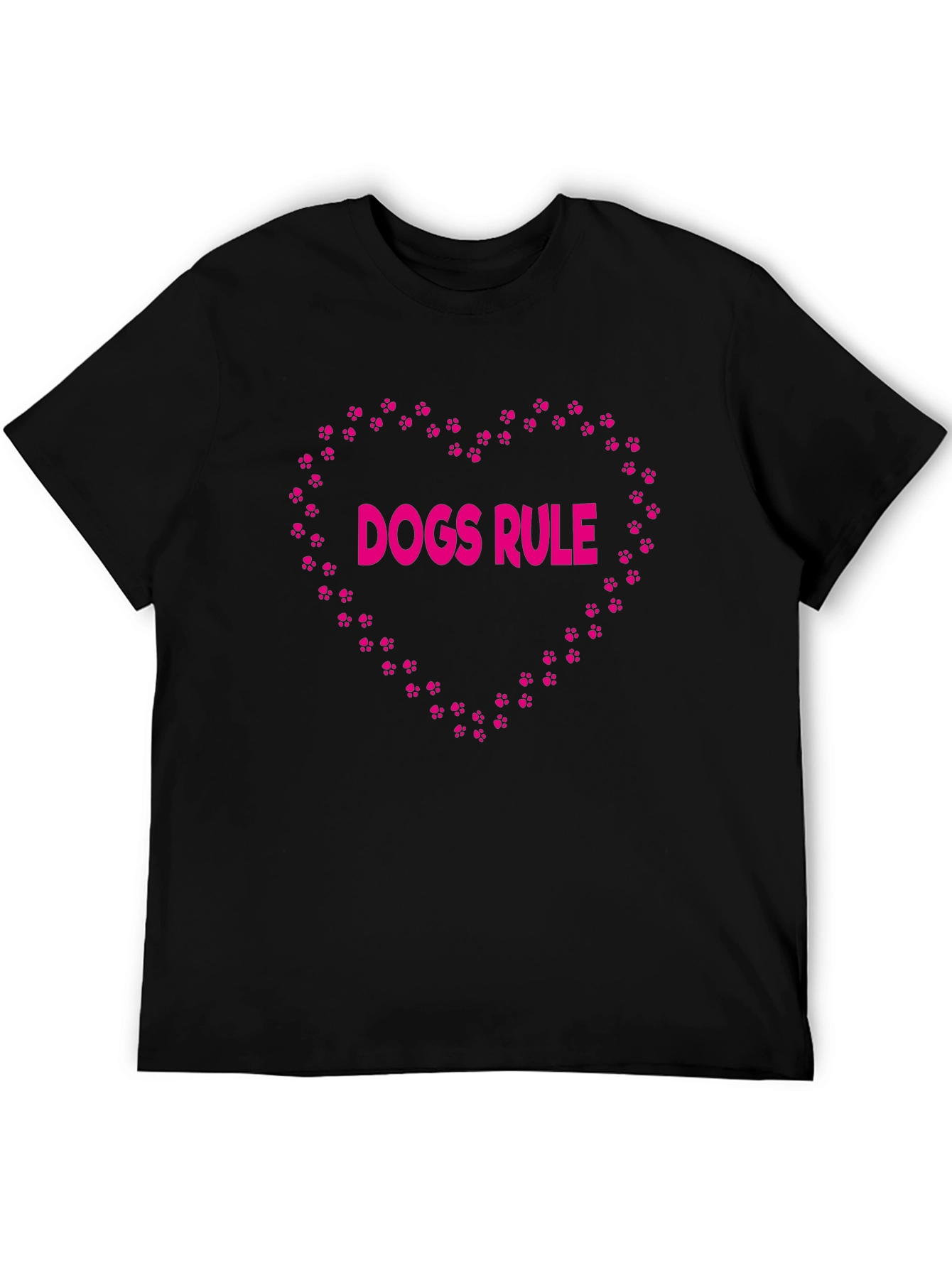 Dogs Rule Heart T-Shirt – Cute Dog Lover Graphic Tee