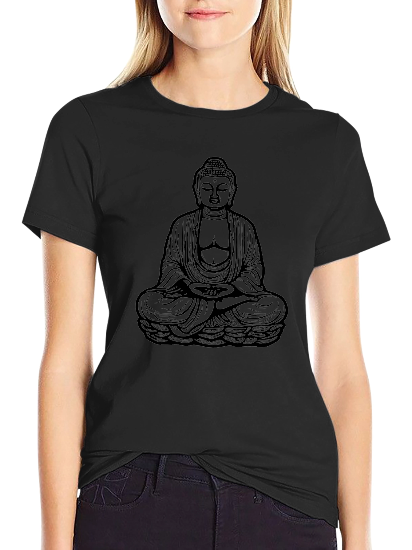 Buddha Graphic Black T-Shirt
