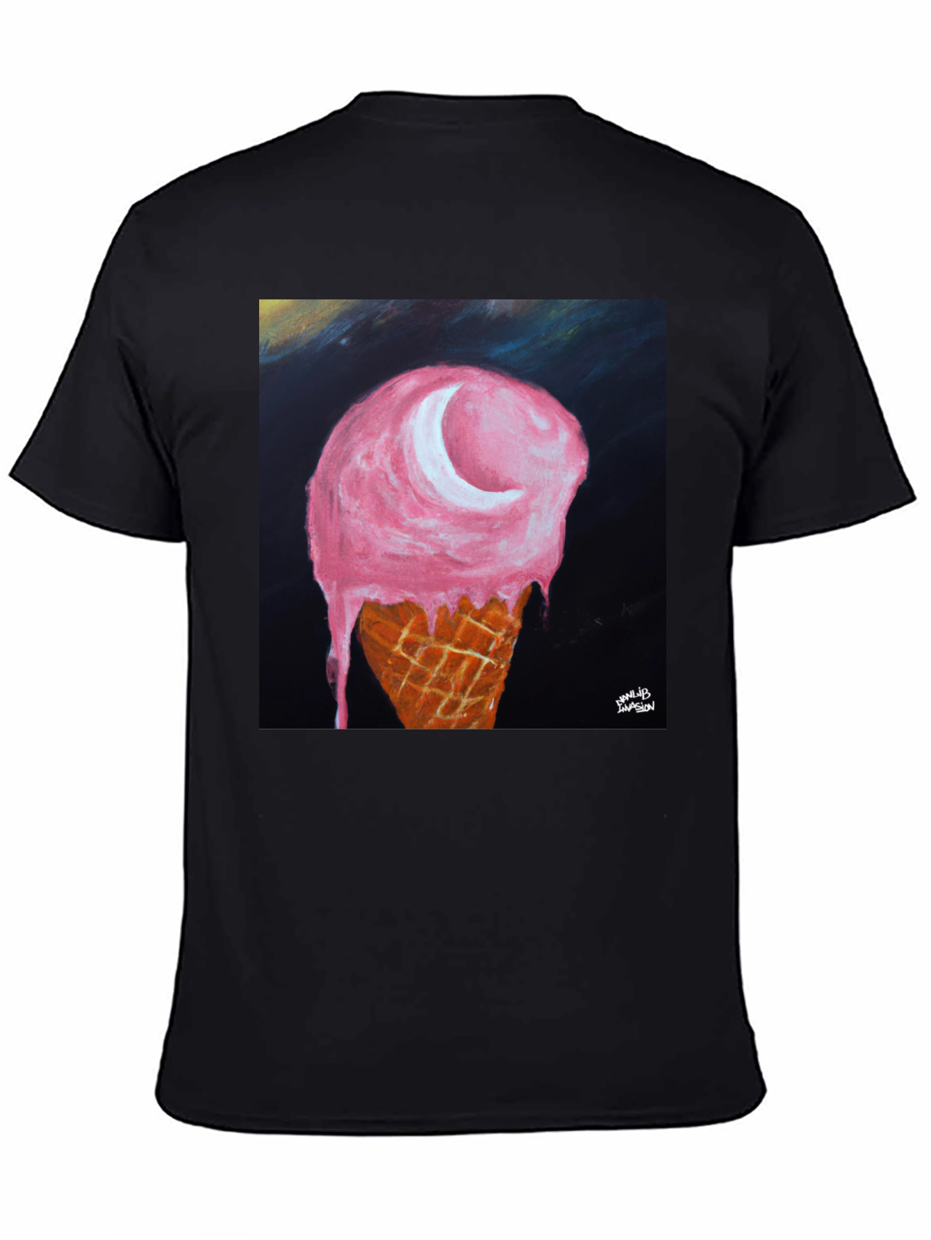 Ice Cream Moon Graphic Tee - Unique Art T-Shirt