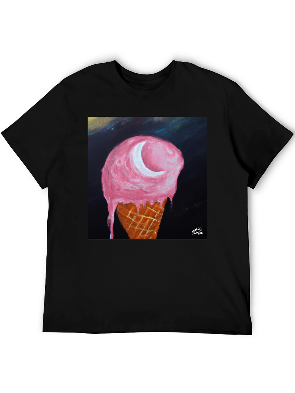 Ice Cream Moon Graphic Tee - Unique Art T-Shirt