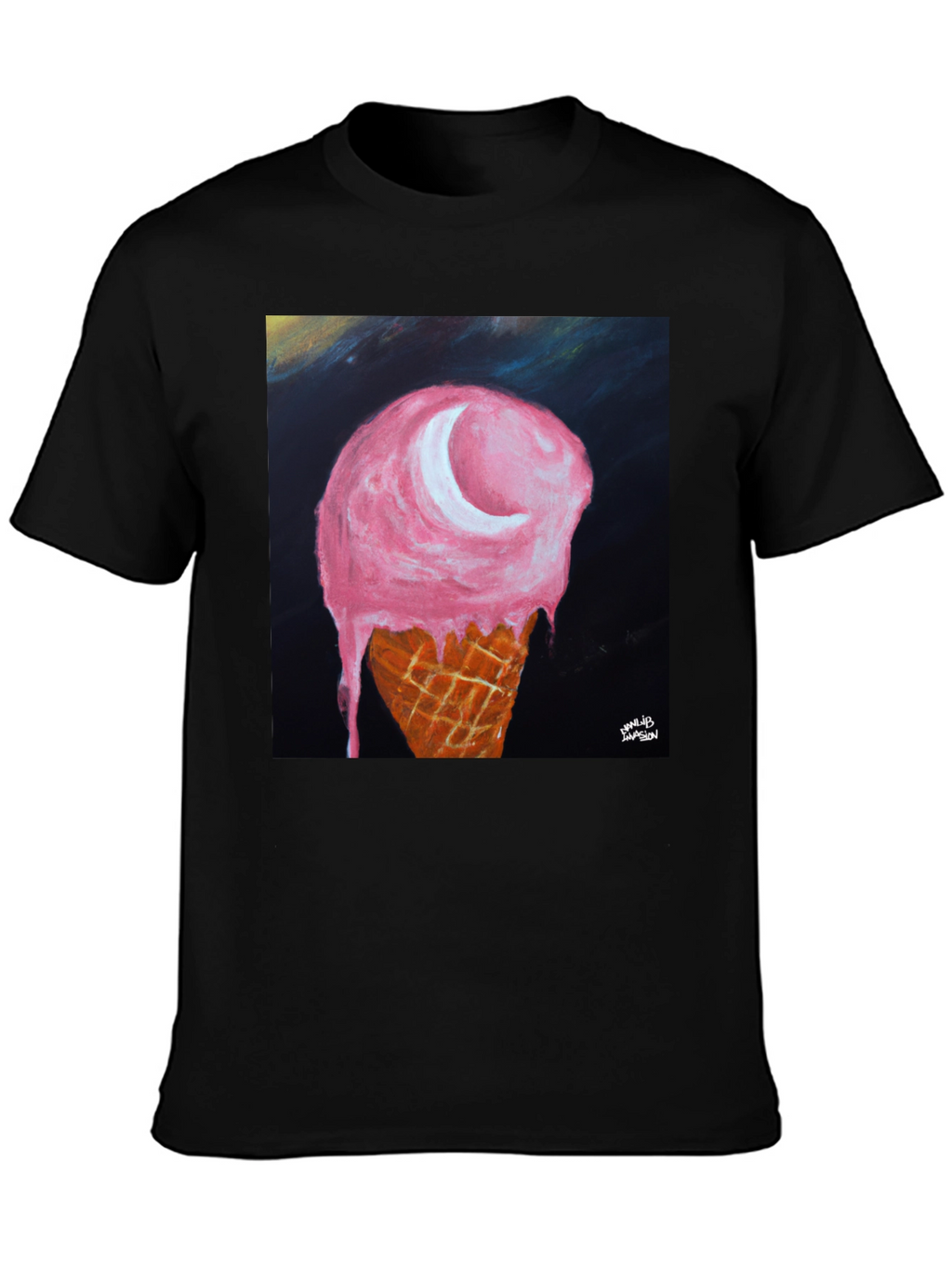 Ice Cream Moon Graphic Tee - Unique Art T-Shirt