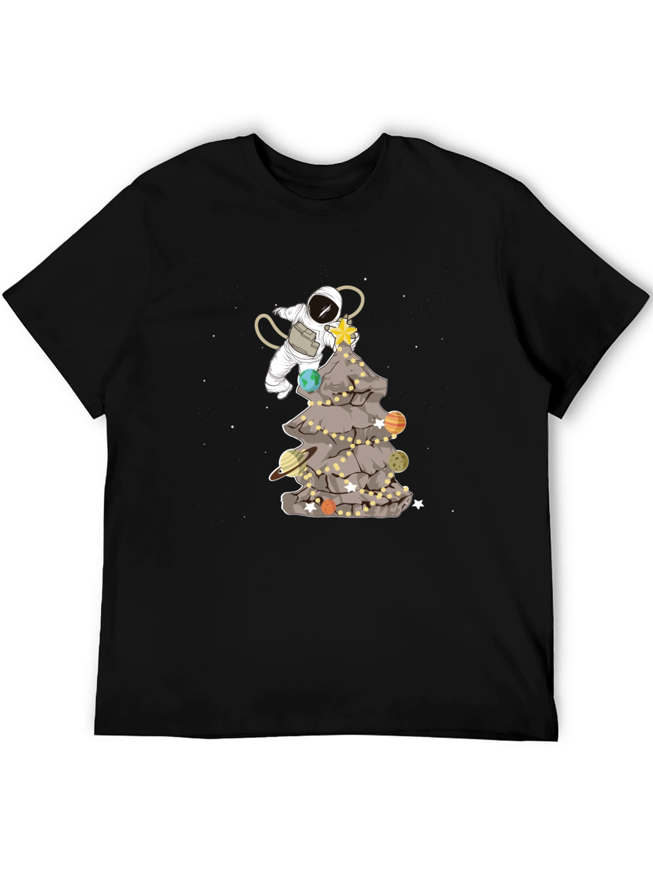 Astronaut Christmas Tree T-Shirt - Space Holiday Tee