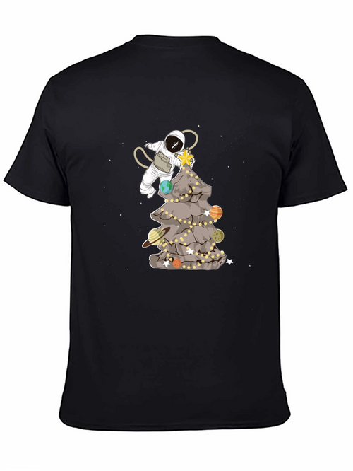 Astronaut Christmas Tree T-Shirt - Space Holiday Tee