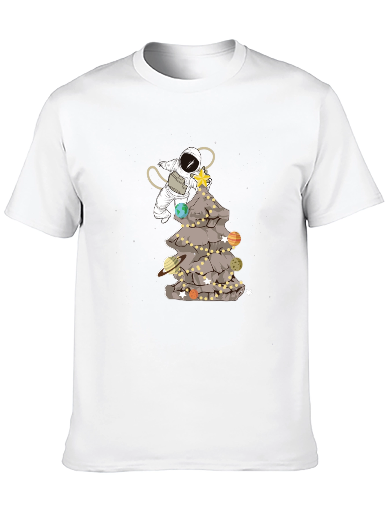 Astronaut Christmas Tree T-Shirt - Space Holiday Tee