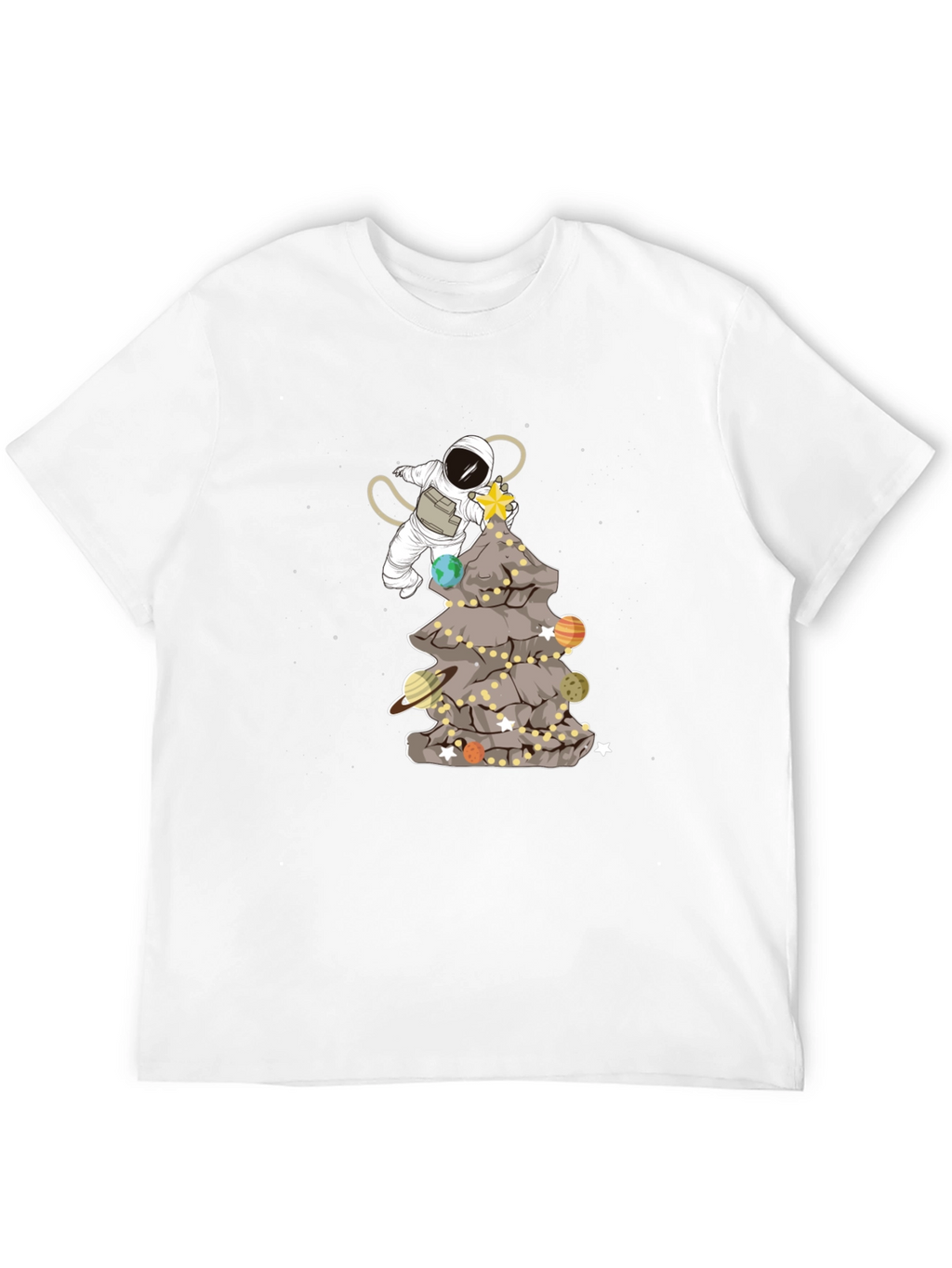Astronaut Christmas Tree T-Shirt - Space Holiday Tee