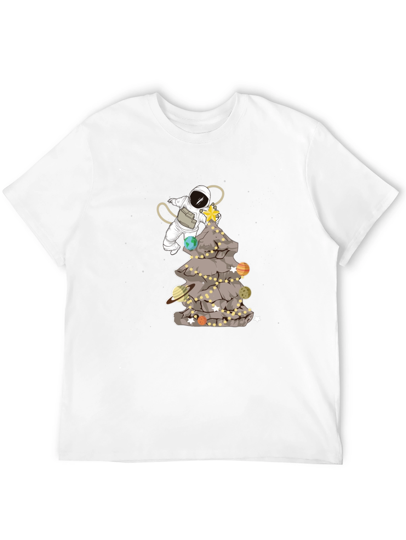 Astronaut Christmas Tree T-Shirt - Space Holiday Tee