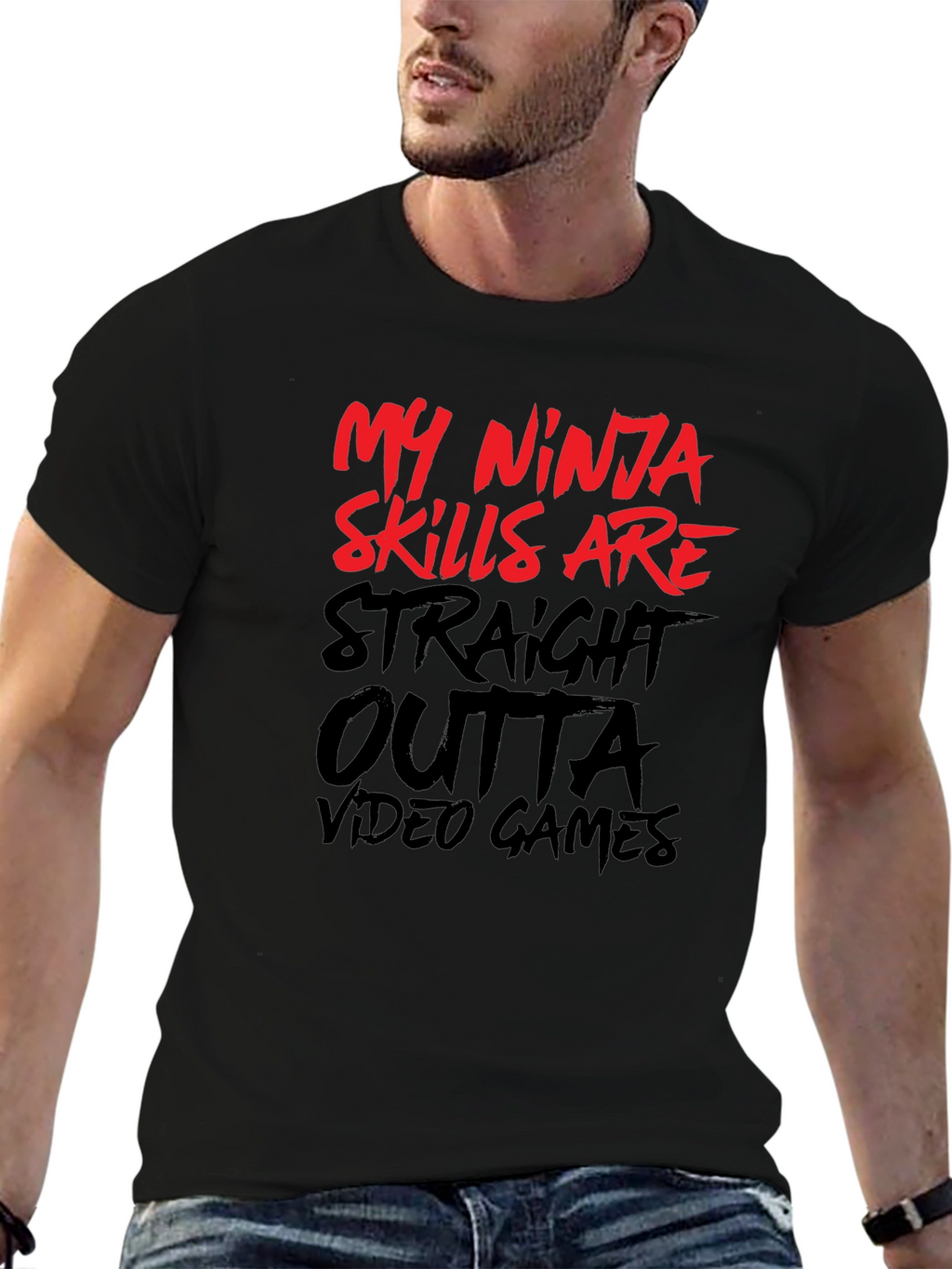 My Ninja Skills Video Game Black T-Shirt