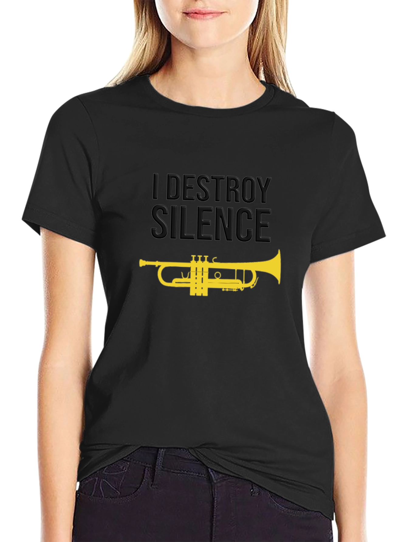 I Destroy Silence Trumpet Graphic Tee