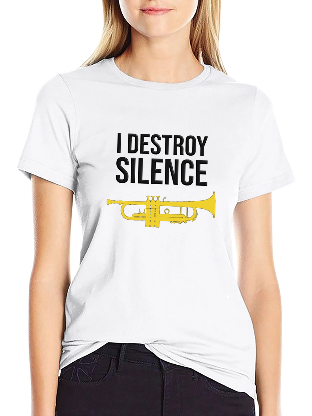 I Destroy Silence Trumpet Graphic Tee
