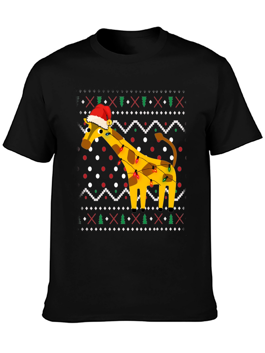 Festive Giraffe Christmas T-Shirt