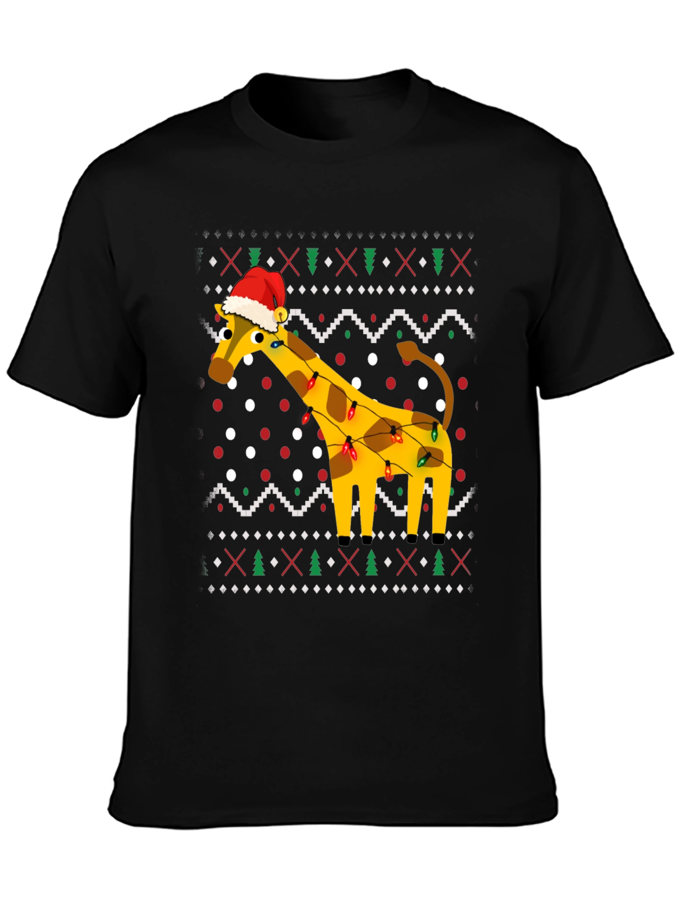 Festive Giraffe Christmas T-Shirt