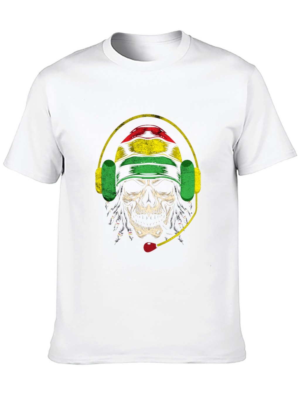 Skull Rastafarian Headset T-Shirt