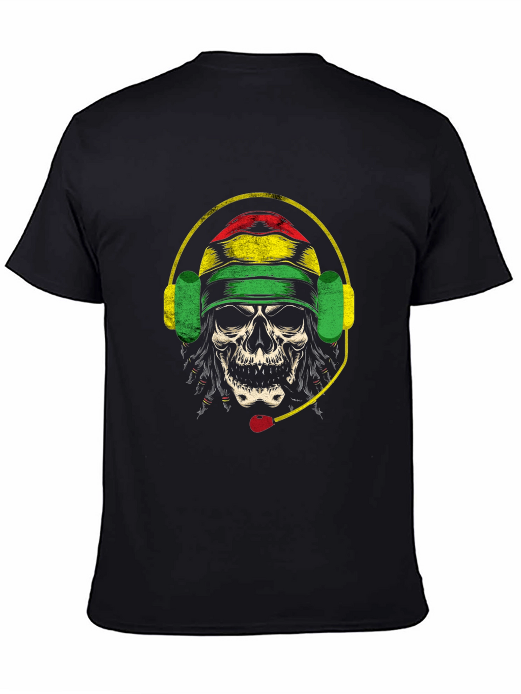 Skull Rastafarian Headset T-Shirt