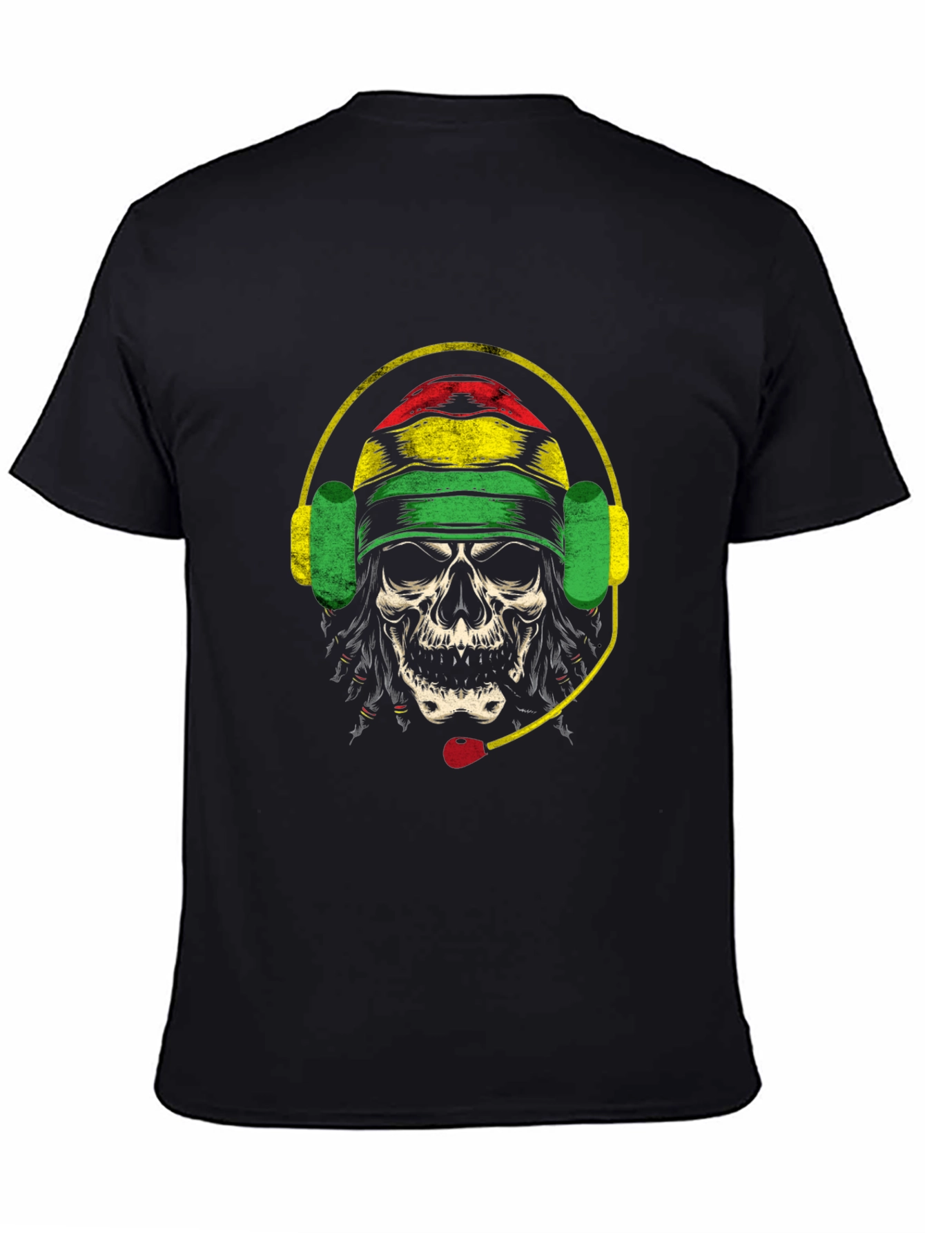 Skull Rastafarian Headset T-Shirt