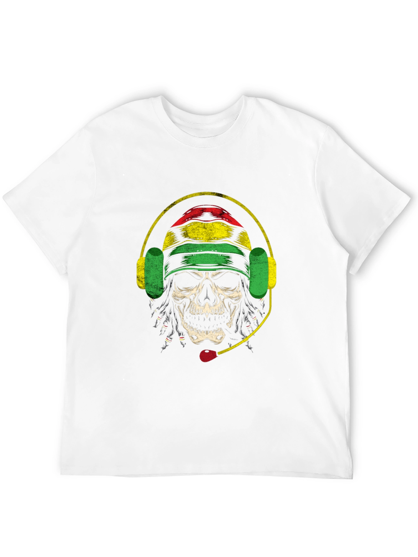 Skull Rastafarian Headset T-Shirt