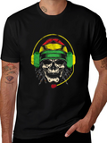 Skull Rastafarian Headset T-Shirt
