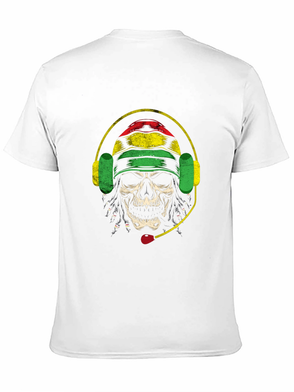 Skull Rastafarian Headset T-Shirt