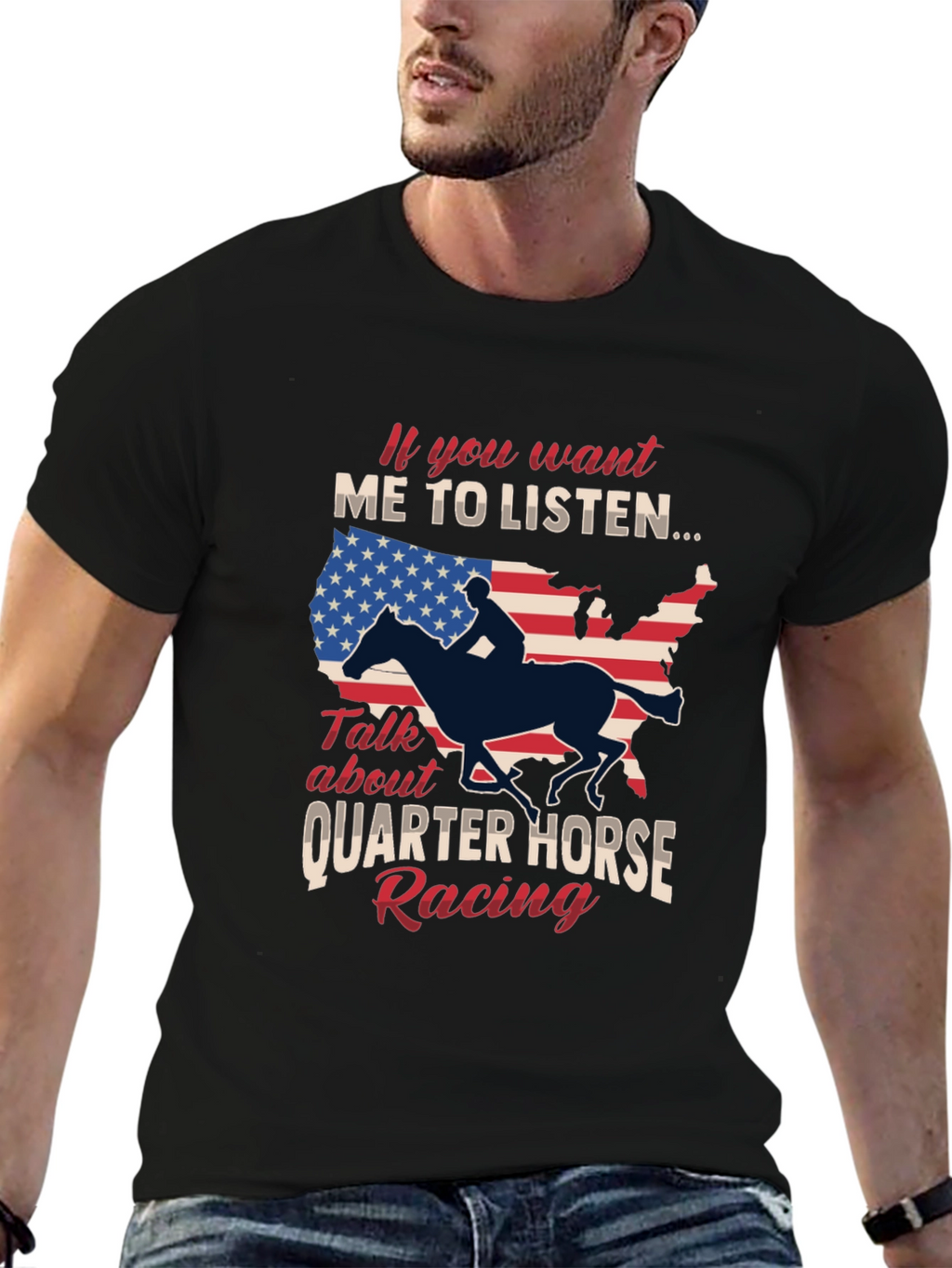 Quarter Horse Racing Graphic T-Shirt