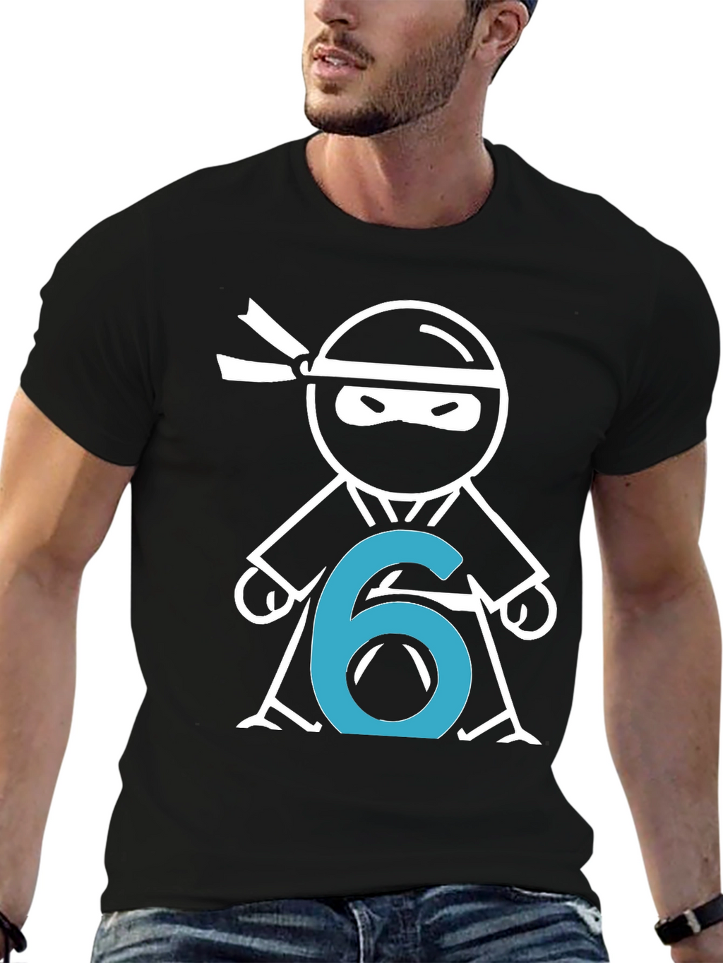 Ninja Number 6 T-Shirt - Birthday Party Tee