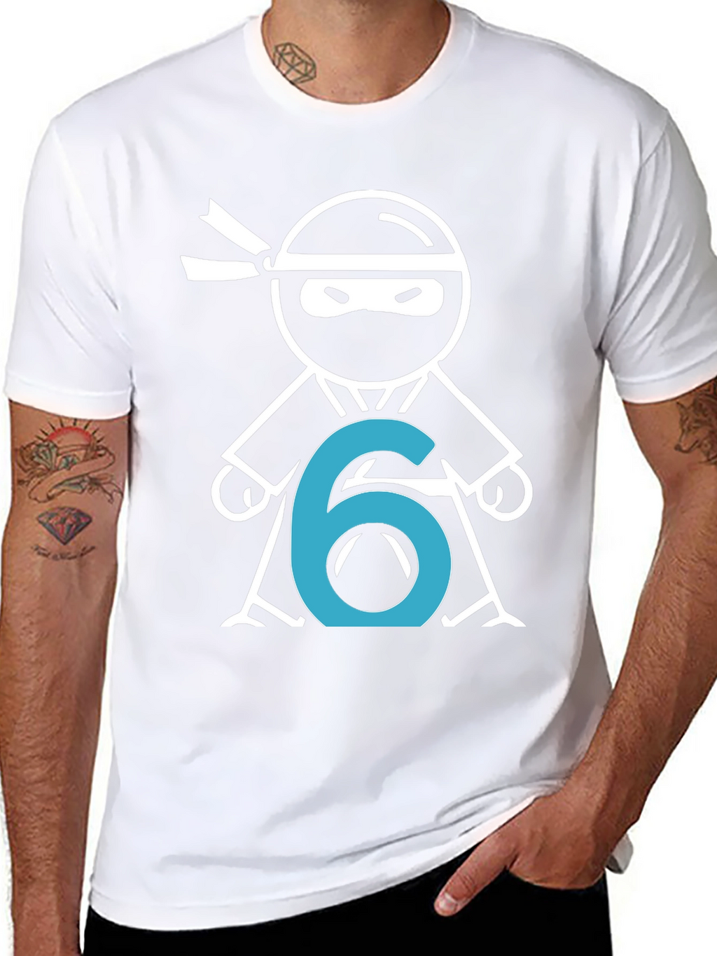 Ninja Number 6 T-Shirt - Birthday Party Tee