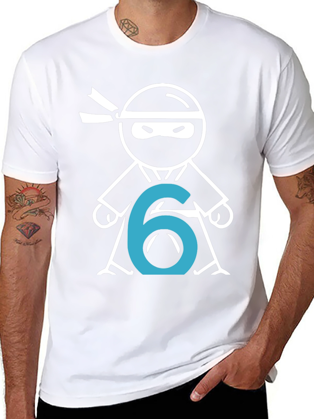 Ninja Number 6 T-Shirt - Birthday Party Tee