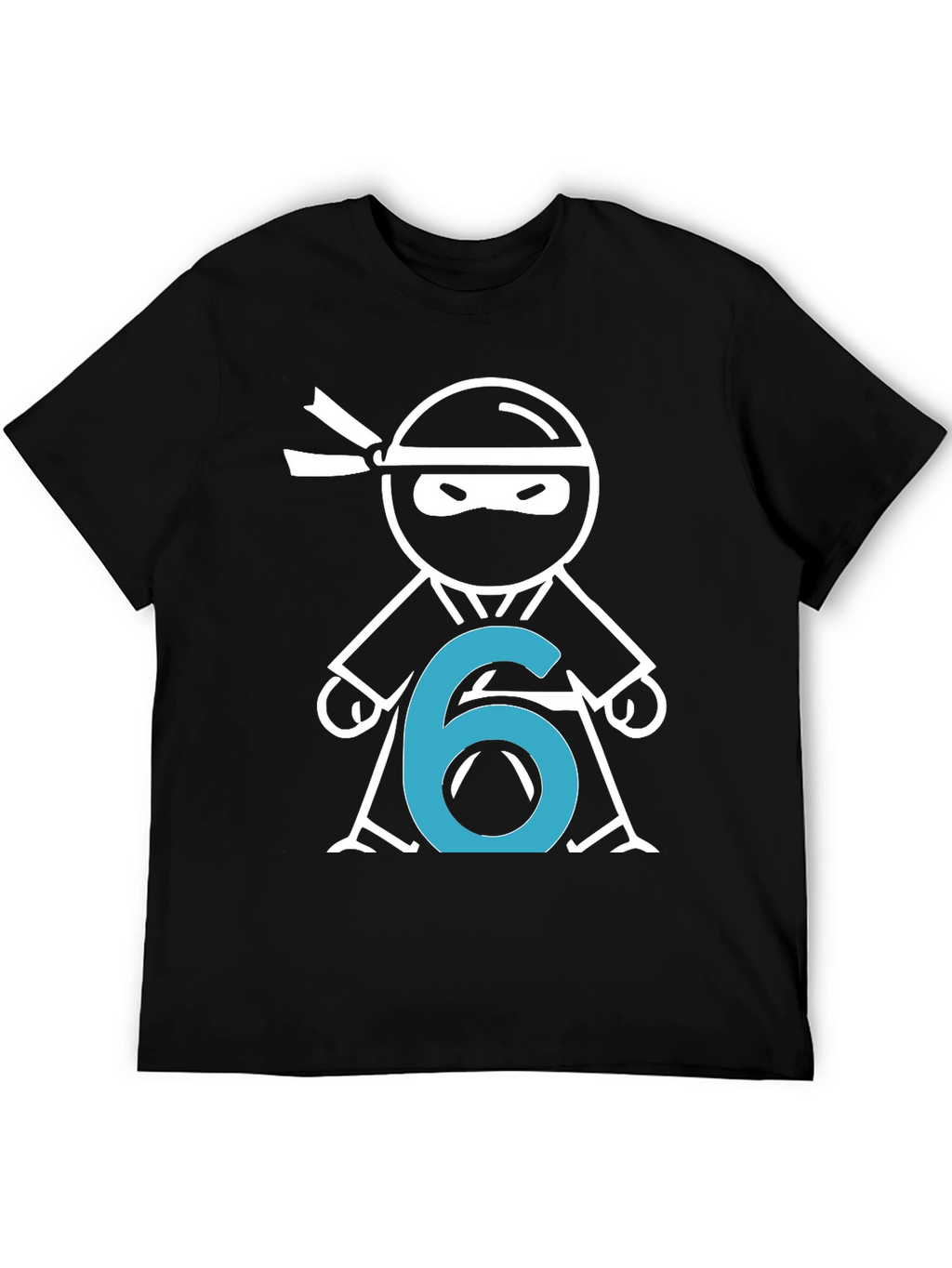 Ninja Number 6 T-Shirt - Birthday Party Tee