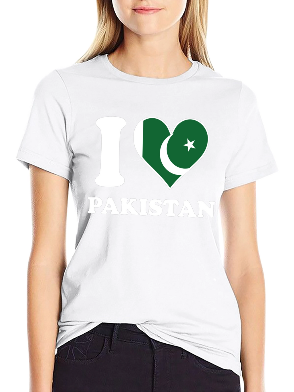 I Love Pakistan T-Shirt - Country Flag Heart Design