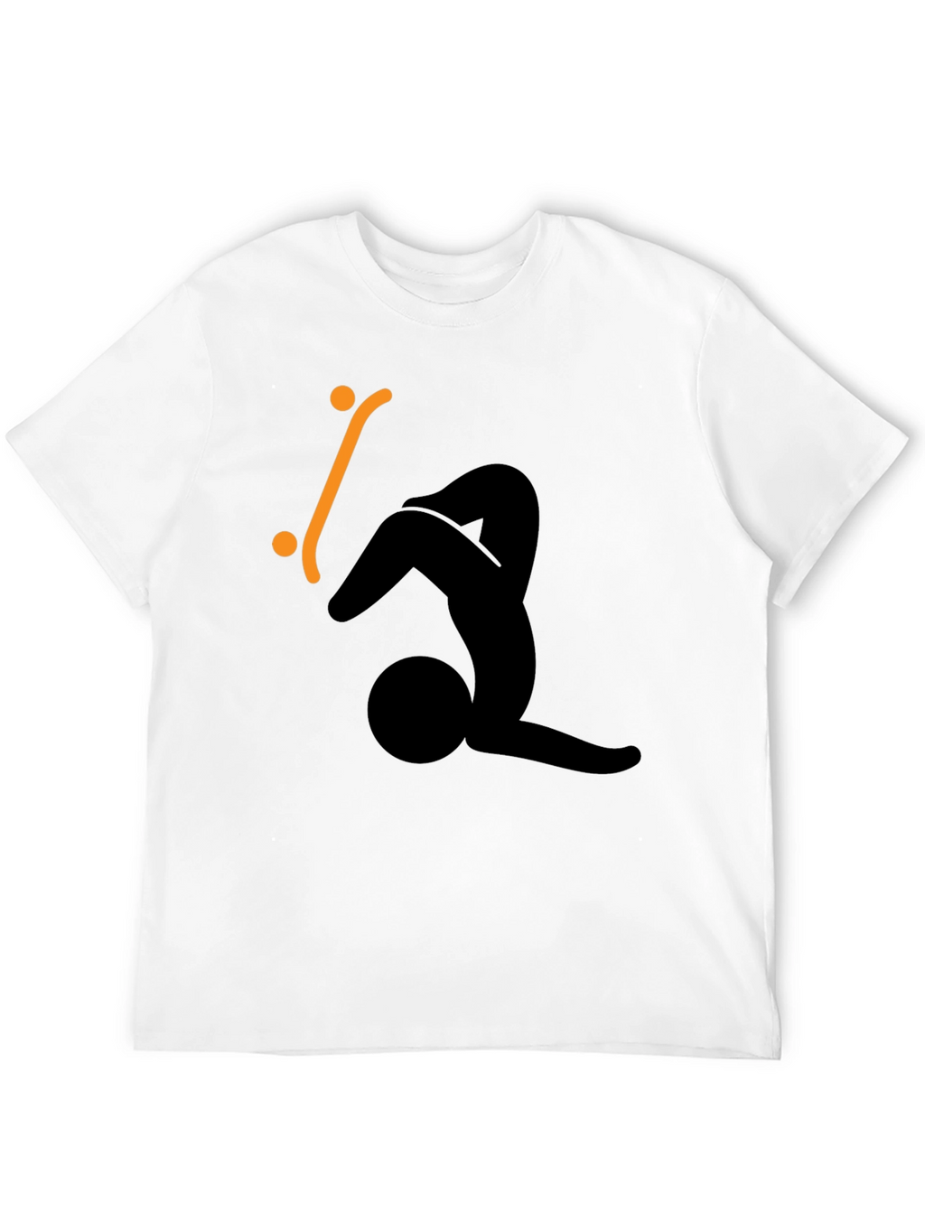 Skateboard Silhouette Graphic Tee - Black